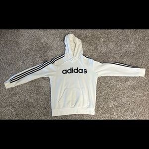 Mens Medium Adidas White Hoodie.